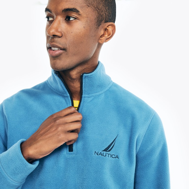 Quarter zip nautex fleece pullover best sale